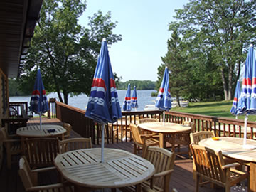 The Landing Resort provides outdoor patio dining.